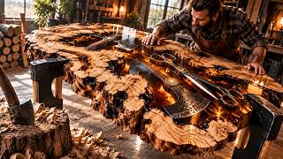 A Lumberjack Asked for the Craziest Table… So We Built This @DashingAxe