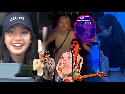 JENNIE REACTION TO BRUNO MARS "BOGOSIPEOYO", JENNIE ROSÉ LISA IN BRUNO MARS & (G)I-DLE CONCERT TODAY