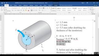 COMSOL  Conduction heat transfer EXAMPLE 3–9 Heat Loss from an Insulated Electric Wire