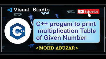 C++ Program to Generate Multiplication Table of a Given Number