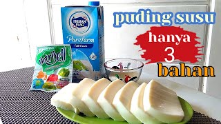 CARA MEMBUAT PUDING SUSU KOTAK FULL CREAM || SANGAT MUDAH