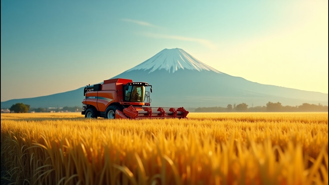 Japanese Rice Harvesting Technology Amazing Rice Agriculture Technology in Japan Modern Rice Farming