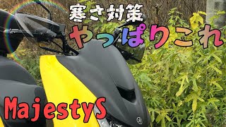 【MajestyS 慣らし終了と寒さ対策】やっぱり、ナックルバイザーだ