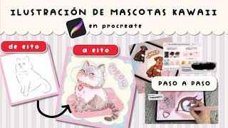Dibuja MASCOTAS kawaii en Procreate 🐶🐱 Curso de ilustración digital paso a paso de HardPeach