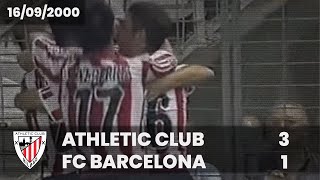 ⚽️ [Liga 00/01] J2 I Athletic Club 3 - FC Barcelona 1 I LABURPENA