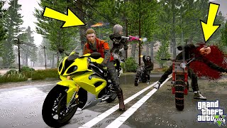 Şahi̇n Ve Zeynep Motor Çetesi̇ni̇n Saldirisi Altinda - Gta 5 Şahi̇ni̇n Hayati