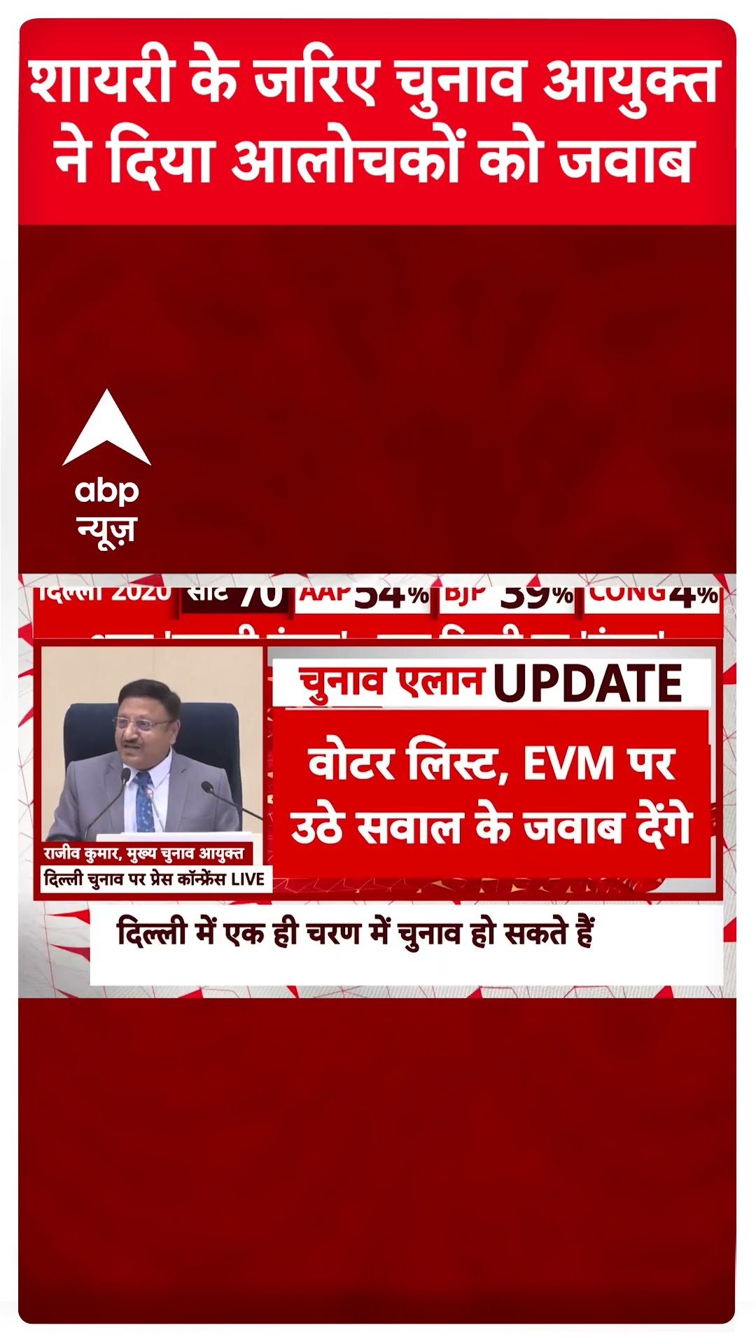 Delhi Elections Announcement: शायरी के जरिए चुनाव आयुक्त Rajeev Kumar ने आलोचकों को दिया जवाब