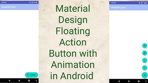 Material Design Floating Action Button (FAB) with animation in Android
