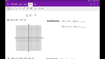 End Behavior, where leading coefficient is positive and the degree is odd