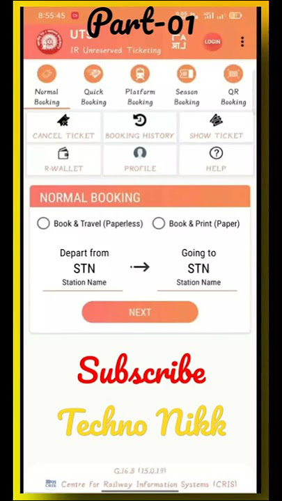 Local train ticket booking through uts mobile app Part-01