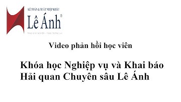 Phản hồi về Khóa học Nghiệp vụ và Khai báo hải quan chuyên sâu Lê Ánh
