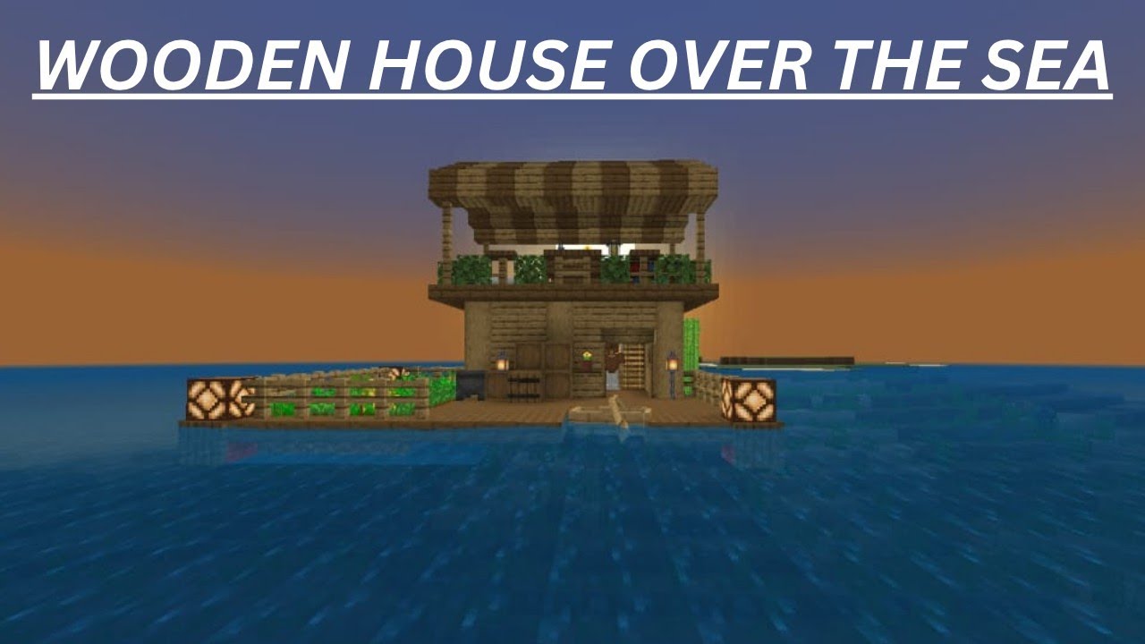 Minecraft 🛠️ | | How To Build Simple Wooden House over the sea in Bedrock Edition MCPE 1.21