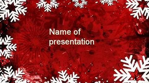 Snowflakes Frame PowerPoint Template
