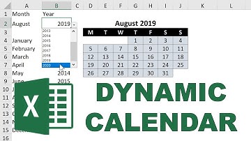 How to make a dynamic calendar in excel