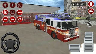 Real Fire Truck Driving Simulator: Fire Fighting #15| Fire Truck Driving Emergency |Android Gameplay screenshot 5