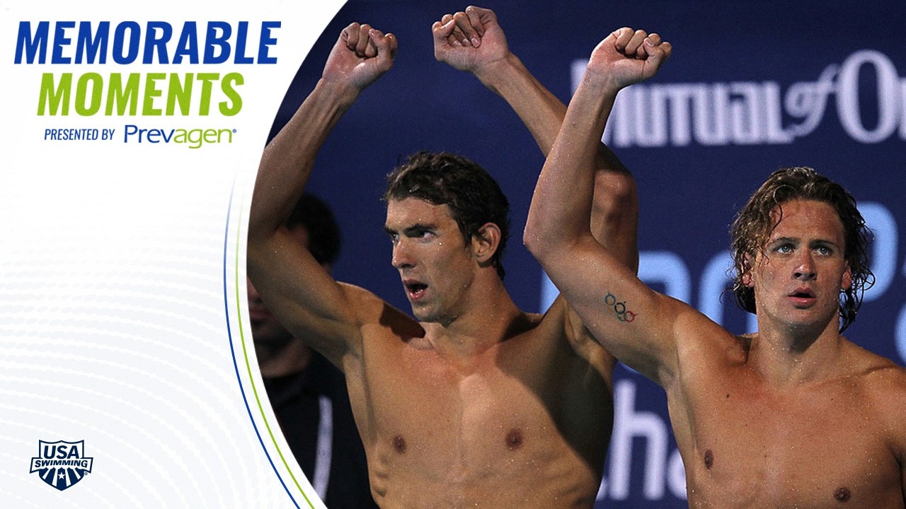 Phelps, Lochte, Lezak, and Adrian's Memorable Pan Pac Championship Relay | Prevagen Memorable Moment