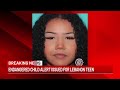 Teenage girl missing from Lebanon