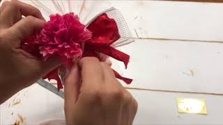 HEADSラッピングポイント　造花を使った簡単豪華ラッピング　３