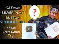 A2z version silver play button unboxing 1 year celebration  of a2z version face reveal