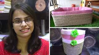 Easy Diy Rope Basket Storage Box Diy Chim-Cham