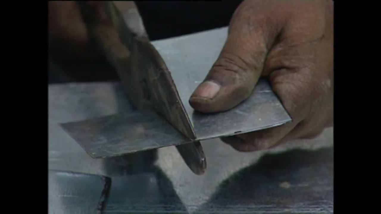 Square butt joint gas welding on ms sheet flat position