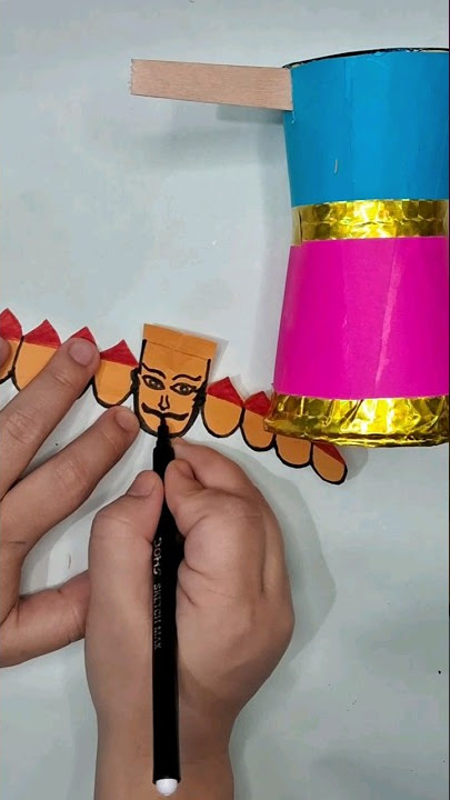 dussehra craft| ravan making at home| paper cup ravan #trending #ravan #dussehra #shortsfeed #craft