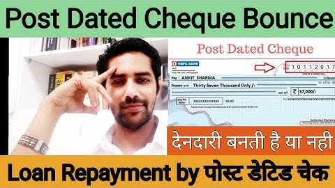 Post-Dated Cheque Given As A Security For Repayment Of Loan Is A Liability Or Not ?