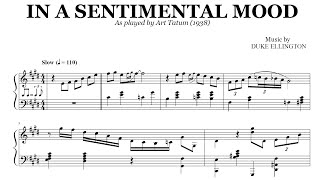 Art Tatum - In A Sentimental Mood | Jazz Piano Transcription