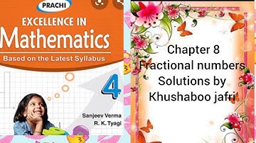 class 4th mathematics prachi publication chapter 8 fractional numbers ex 8.3 solutions by khushaboo