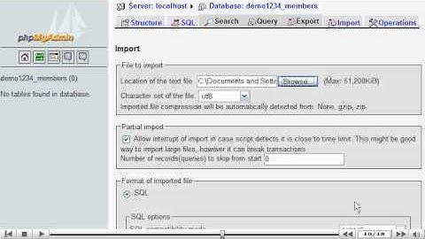 How to import databases and tables with phpMyAdmin by VodaHost web hosting