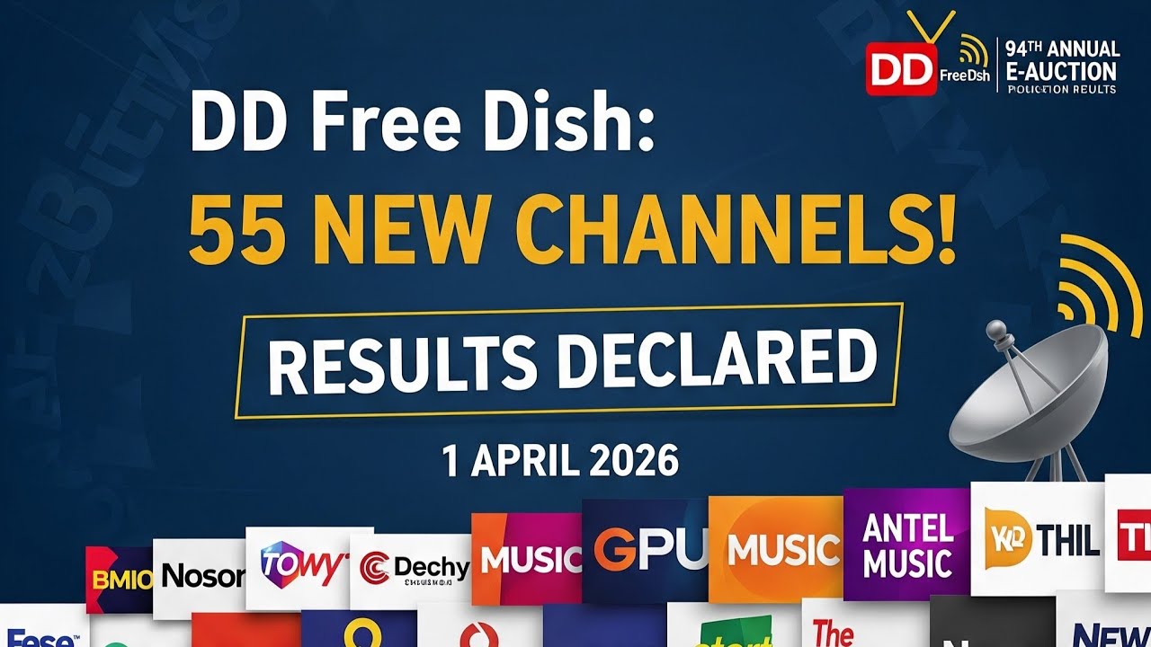 DD FREE DISH 94TH ANNUAL E-AUCTION RESULT ANNOUNCED NEW CHANNEL CAME FROM 1 APRIL 2026 IPL STAR SONY