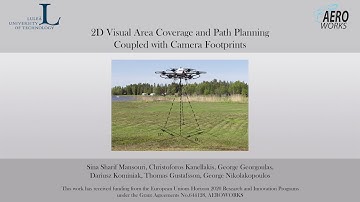 2D visual area coverage and path planning coupled with camera footprints