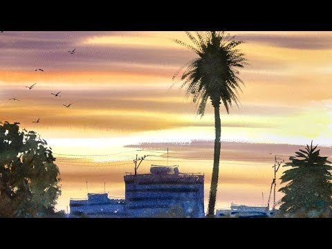How to paint a sensational evening sky in watercolor