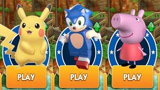 Sonic Dash - Lego Sonic vs Peppa Pig Run Adventure vs Pikachu 3D Run vs All Bosses Zazz Eggman screenshot 4