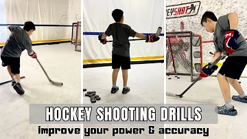 8 Hockey Shooting Drills on Synthetic Ice - Improve your Power & Accuracy