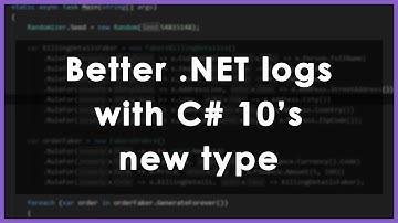How this NEW type changed the logging game in C# 10