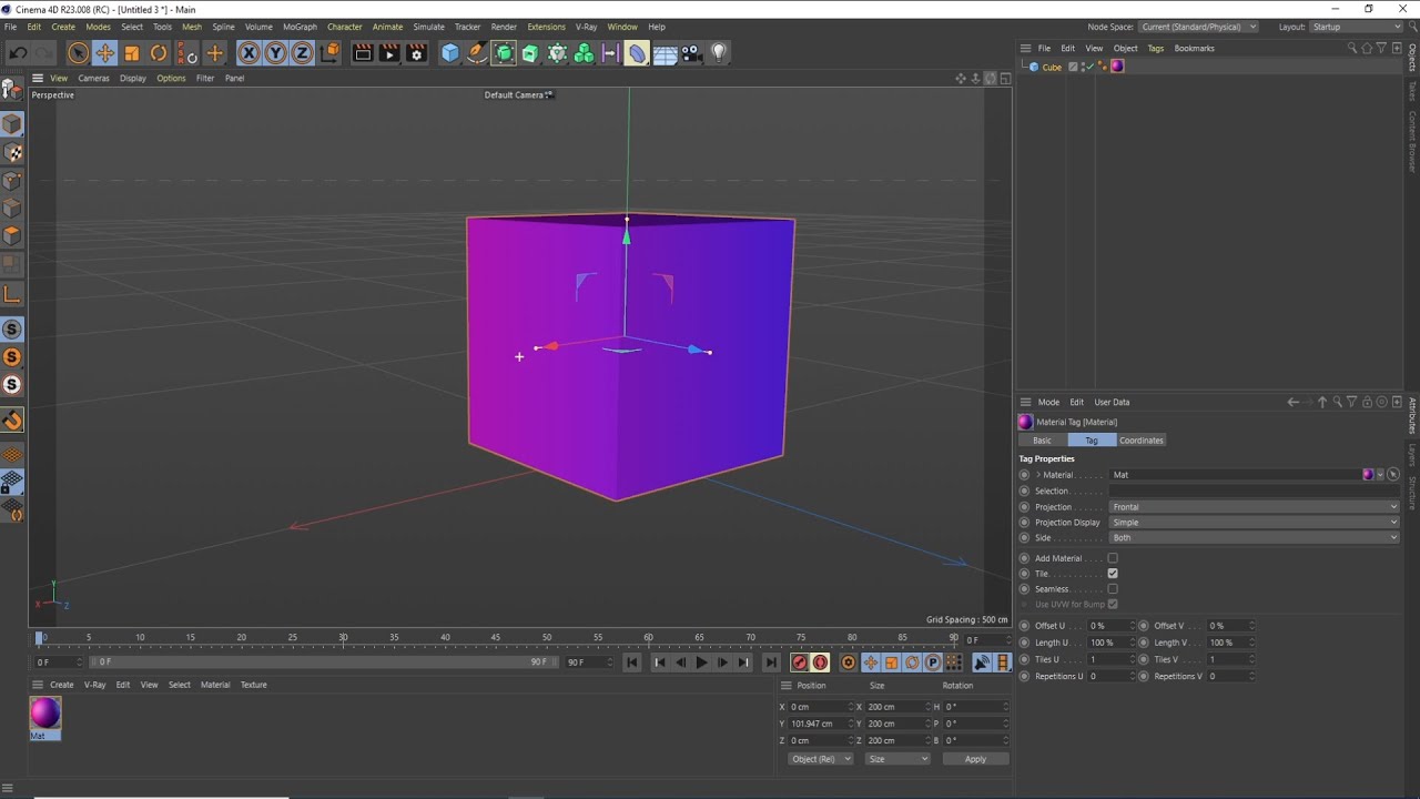 Cinema 4D Tutorial Gradient color in Cinema 4D - YouTube