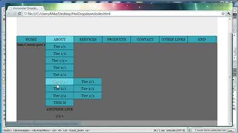Part 5 How to Build a 2 Tier Horizontal Dropdown Menu   YouTube