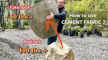 How I use real rocks to make fake rocks using cement fabric and concrete !#fakerock 