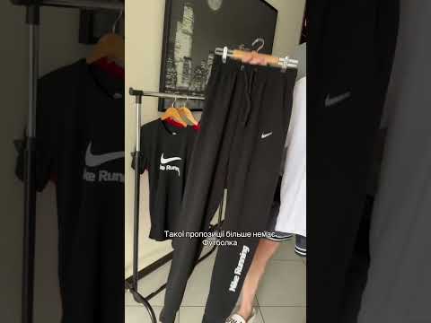 Костюм спортивний чоловічий Nike літній весна-літо комплект трійка з футболкою та шортами червоний, видео 1