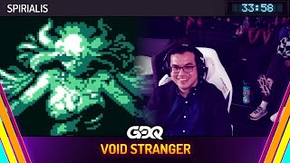 Celebrity Void Stranger by Spirialis in 33:58 - Summer Games Done Quick 2024 Profile
