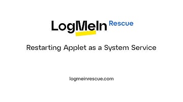 Rescue: Restarting Applet as a System Service