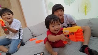 新しいバンバンを手に入れたおいちゃん ご相伴にあずかるひなごん　＃1193　ナーフ　NERF　ひなごんおいちゃんどんちゃん三兄弟vlog