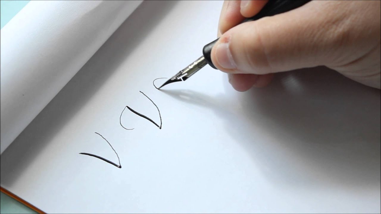 the letter v basic calligraphy tutorial youtube calligraphy letter v
