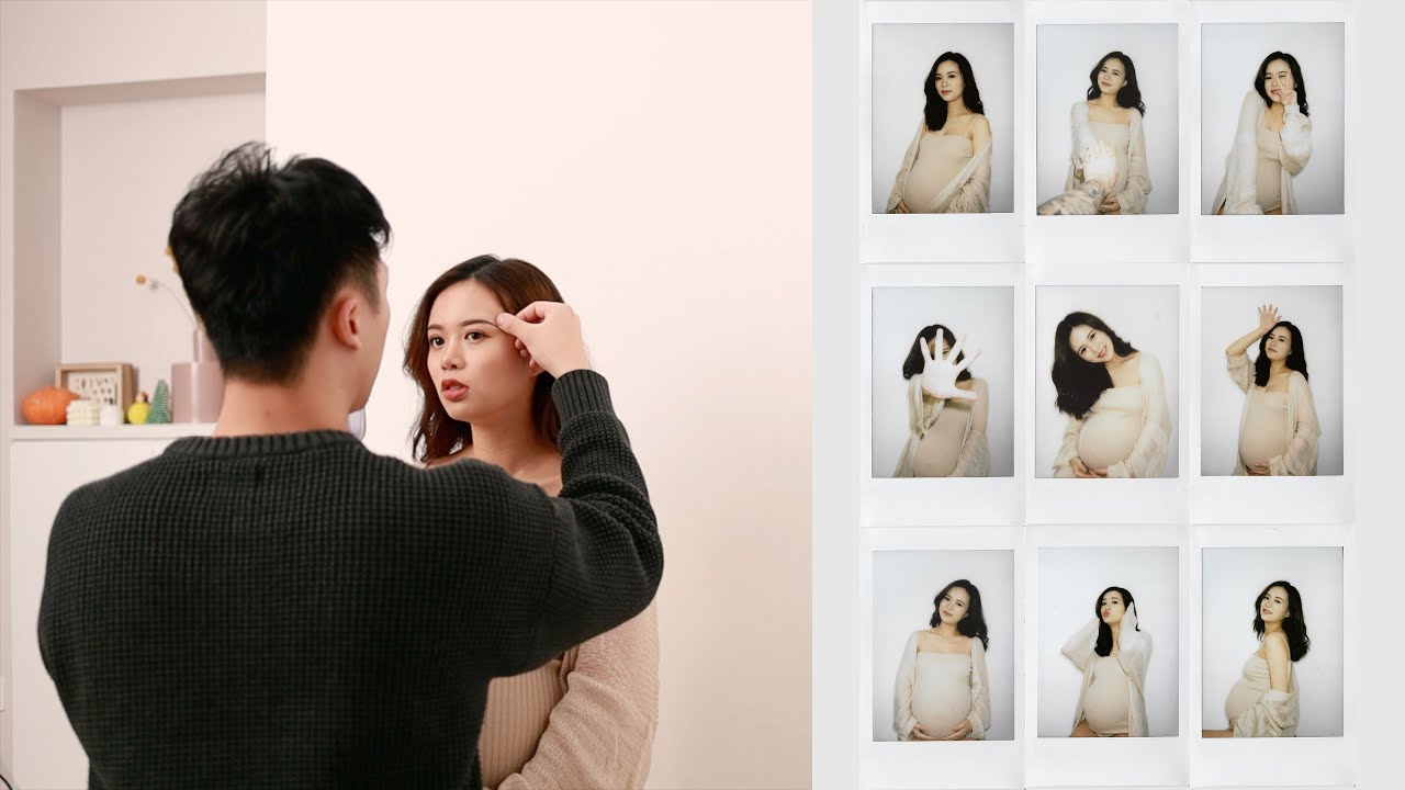 最甜的孕照💞和老公挑战在家拍写真！