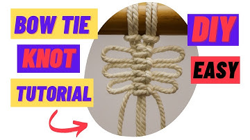 macrame bow tie knot tutorial for beginner | Basic macrame knot