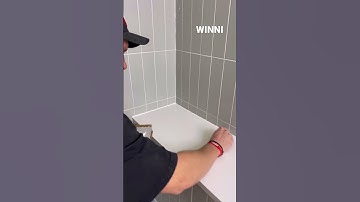 Always Caulk your corners. How to tile a shower. #diy #youtubeshorts #diyshorts