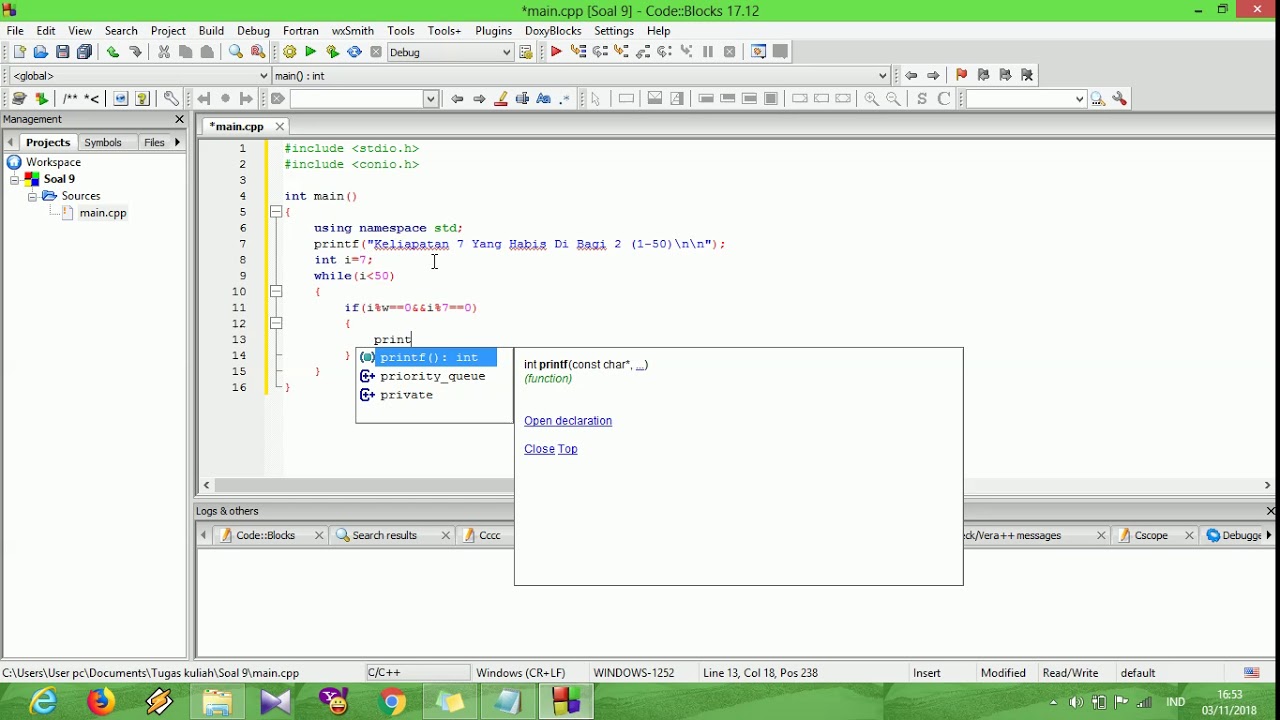 Program C++ #Semua Bilangan Kelipatan 7 Yang Habis Di Bagi 2 (1-50 ...
