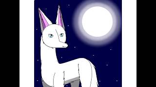 The wolf and the moon(speedpaint)