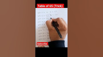 table of 65 (Trick) #shorts #maths #tricks #tableof65 #mathstricks #table #information